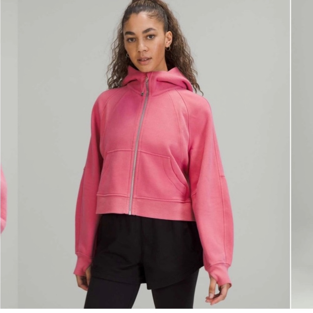 Lululemon oversized scuba full zip scuba pink blossom